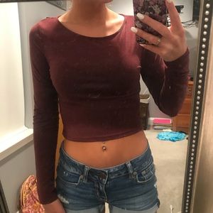 Long sleeve crop top